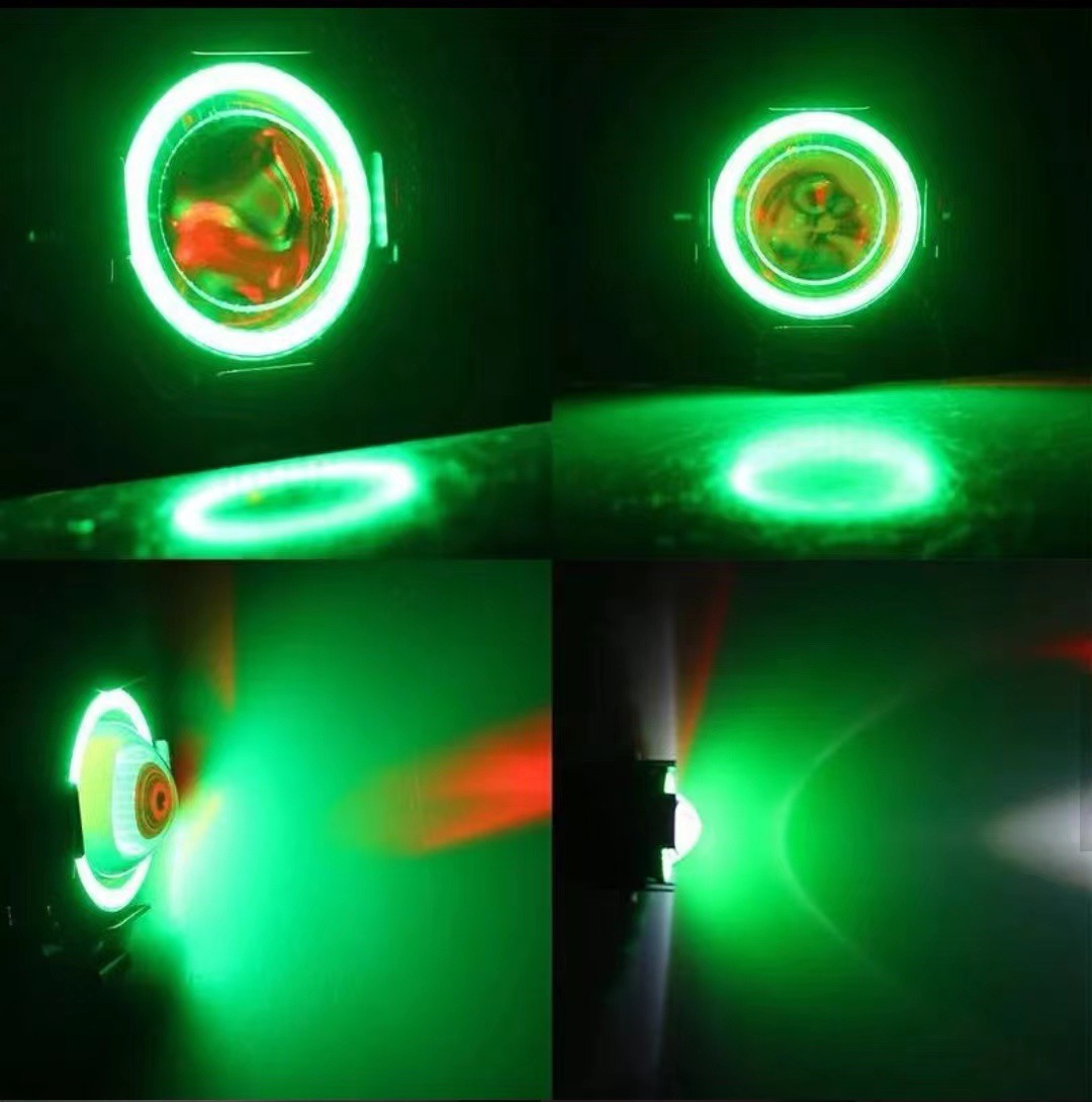 Electric car universal motorcycle U7 angel eyes flash super bright headlight modified tricycle spotlight car lights