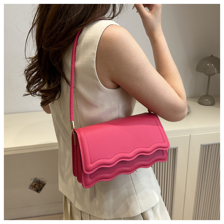 Populær mode armhule firkantet 2024 sommer ny koreansk version enkelt skulder håndtaske lille frisk dametaske_voghion.com