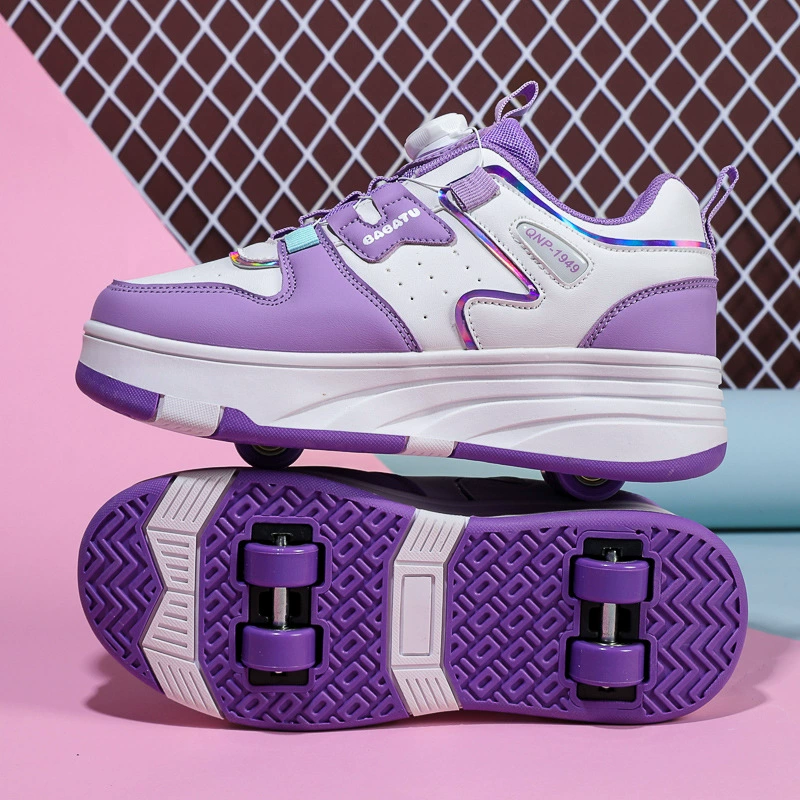 Чистые красные кроссовки для студентов четырехколесные кроссовки для детей