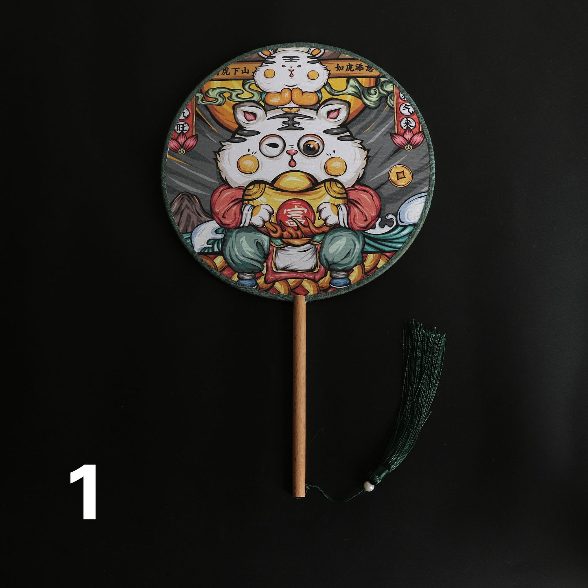 Entrega de una pieza dama de honor de moda Nacional mejor hombre ventilador danza foto paño de doble cara ventilador de la boda al por mayor ventilador de publicidad de dibujos animados