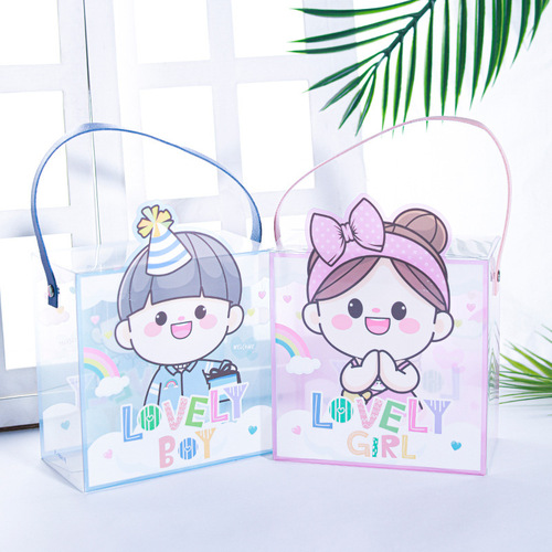 Gift transparent gift box baby first month gift box kindergarten graduation season gift for kids gift box rabbit souvenir