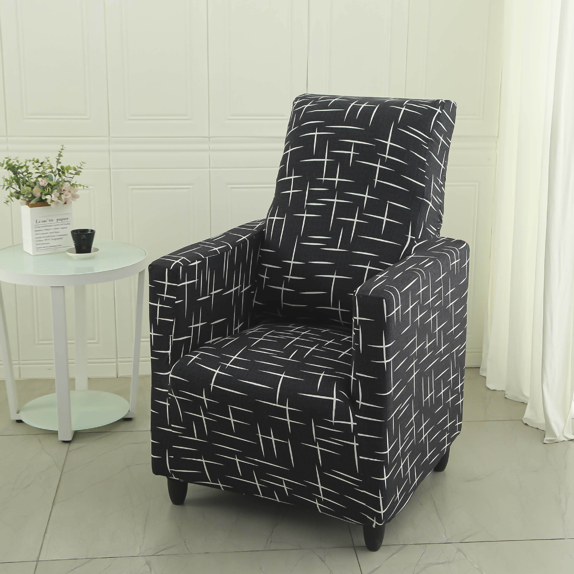 Hogar pequeño cibercafé individual con todo incluido Funda de sofá elástica para cuatro estaciones Funda de sofá Cubierta de sofá con todo incluido Tela con cubierta completa