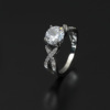 Brass advanced zirconium, wedding ring, jewelry, simple and elegant design, Korean style, wholesale