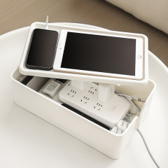 大容量プラグストリップ収納ボックス電源コードパワーバンクオーガナイザー収納ボックス蓋付きソケットストリップ収納ボックス