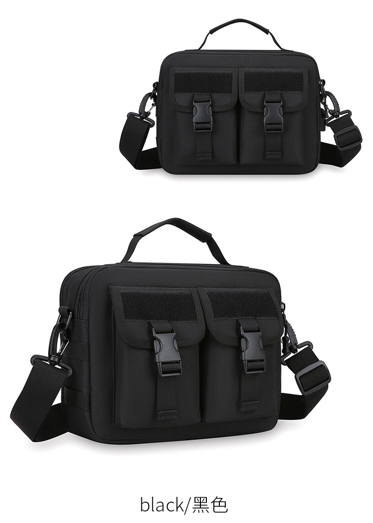 Single-shoulder bag, outdoor tactical multi-functional USB charging crossbody bag, military camouflage backpack, travel outdoor cycling bag undefined