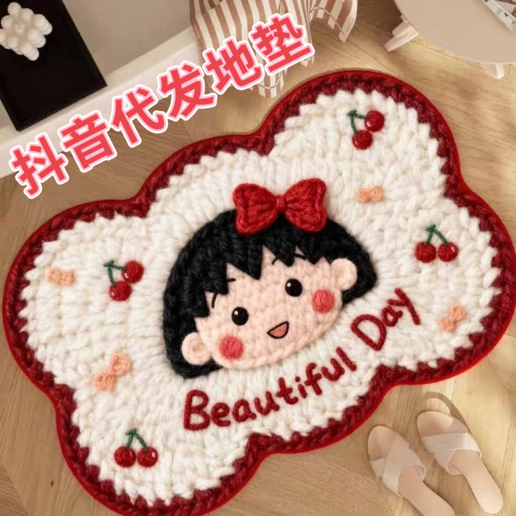 代发专供硅藻泥地垫卫生间门口脚垫耐脏可水洗防滑垫毛线浴室地垫