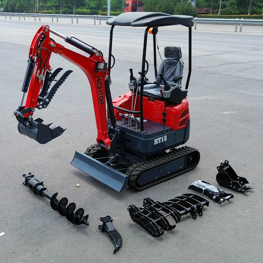 出口美国HT18小型挖掘机 1800kg液压农用履带式挖沟机 微型挖掘机