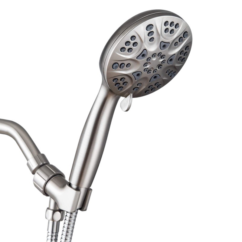 Xiamen directo simple ABS seis funciones ahorro de agua presurizado boquilla de ducha americana ducha de ducha de mano