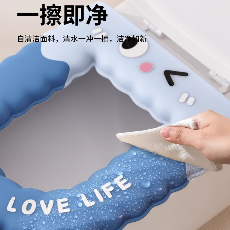防水と断熱、オールシーズン万能トイレマット、発泡EVA漫画レース便座カバー、洗濯不要の便座カバー卸売|undefined