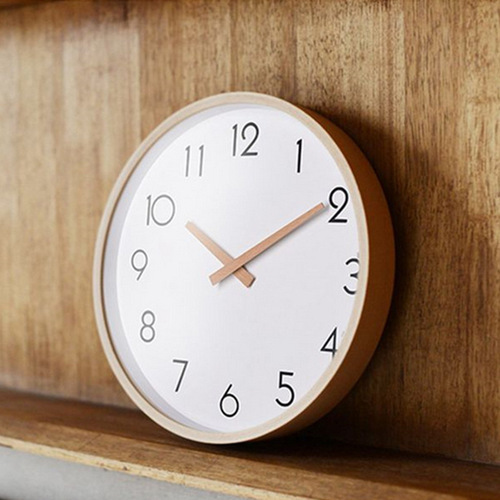E-commerce cross-border solid wood silent scanning minimalist design literary clock Nordic wooden clock wooden wall clock