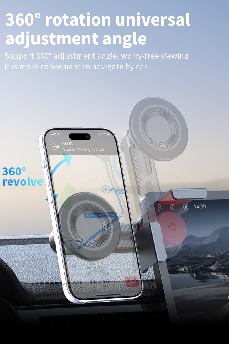 New Energy Vehicle Magnetic Mobile Phone Holder Central Control Screen Special Floating Screen Strong Adsorption Mobile Phone Navigation Holder