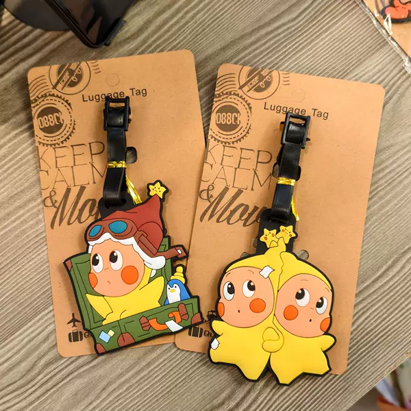 Cartoon Cute Star-Shaped Luggage Tag, Travel Suitcase Backpack Identification Tag, Decorative Pendant, Pvc Soft Rubber Name Tag