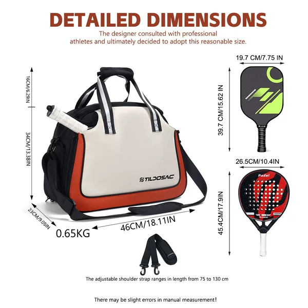 Popular Pickleball Bag, Badminton Bag, Multifunctional Outdoor Tennis Bag, Portable Single-Shoulder Padel Bag