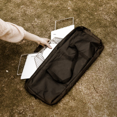 Outdoor barbecue grill camping barbecue portable stainless steel foldable grill rack charcoal firewood furnace beacon tower