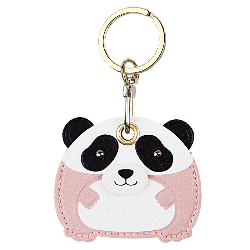 Fábrica auto-venta al por mayor de dibujos animados lindo Panda PU llavero pequeño rectangular inducción CONTROL DE ACCESO tarjeta cubierta regalo creativo