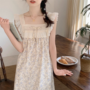 �����ļ��¿�ins��ϵ�����黨����˯ȹ������Ů���L��˯�¼Ҿ�ȹ
