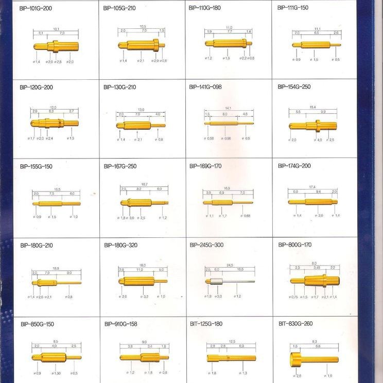 特价生产销售POGO PIN电池测试探针 电源充电探针连接器测试针