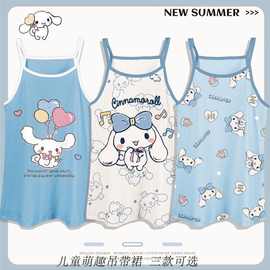 儿童睡衣2025夏季吊带裙女孩公主休闲居家服冰丝连衣裙女童可爱