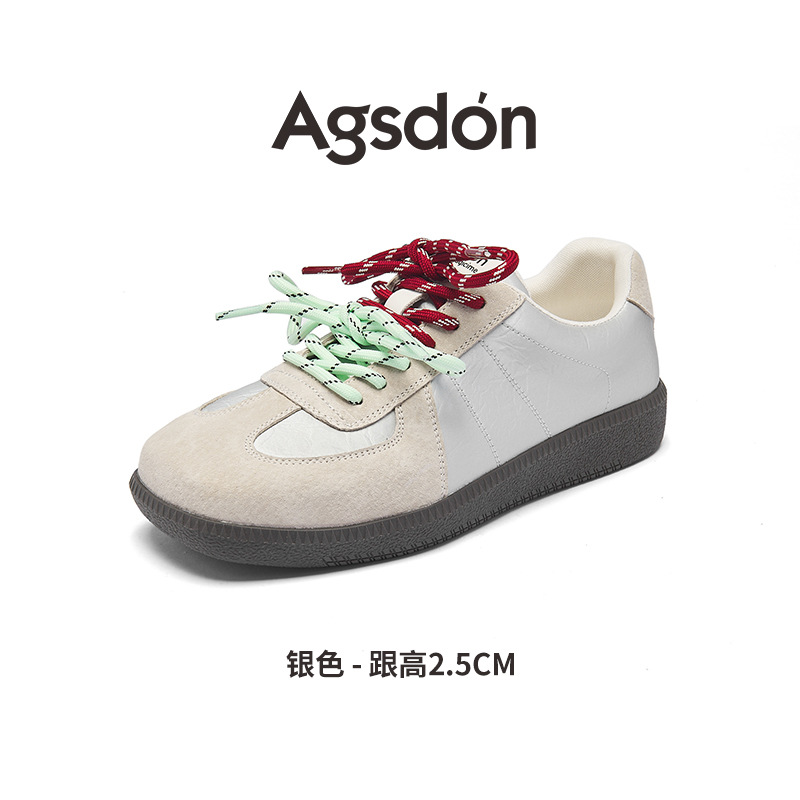 Augu Shi Dengde zapatos de entrenamiento para mujeres 2025 nuevo ballet de verano Gump zapatos descalzos con suela delgada zapatos casuales blancos