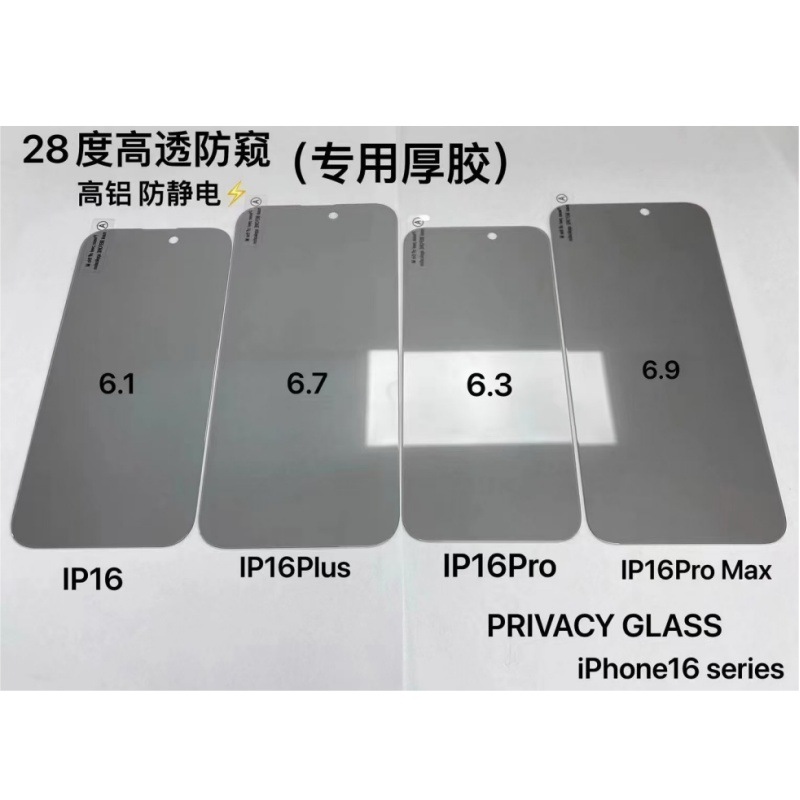 Aplicable a Apple 16promax película de templado 28 grados película de alta permeabilidad de la película de vidrio templado de pantalla iPhone 16