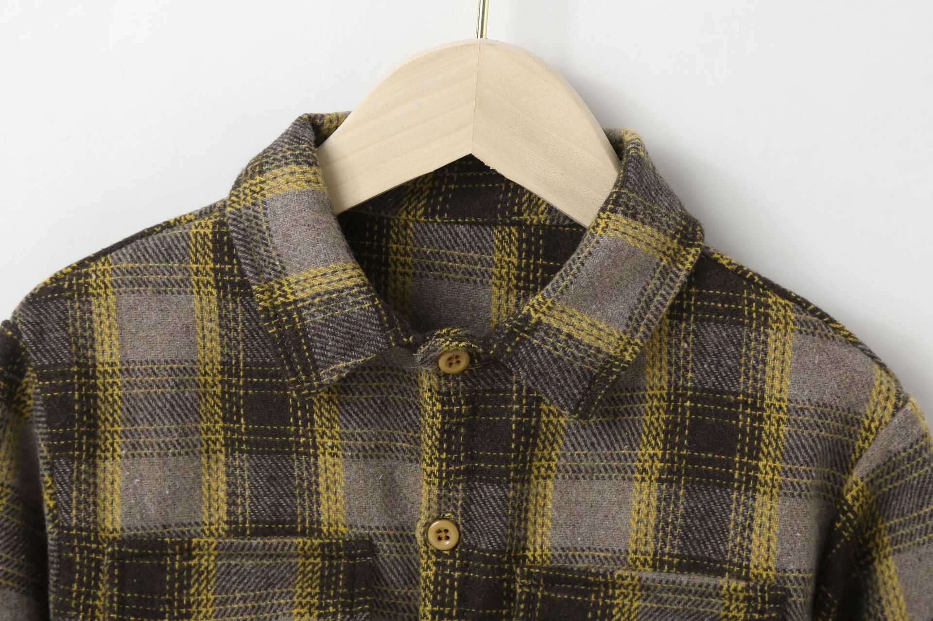 Lässig Plaid Wolle T.-shirts & Shirts display picture 4