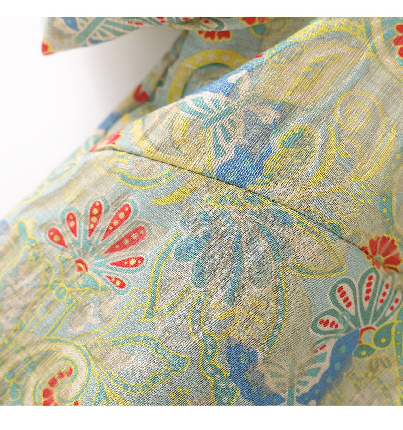 Váy maxi nữ thắt eo dáng suông họa tiết jacquard pha len — xanh lá cây chi tiết 21