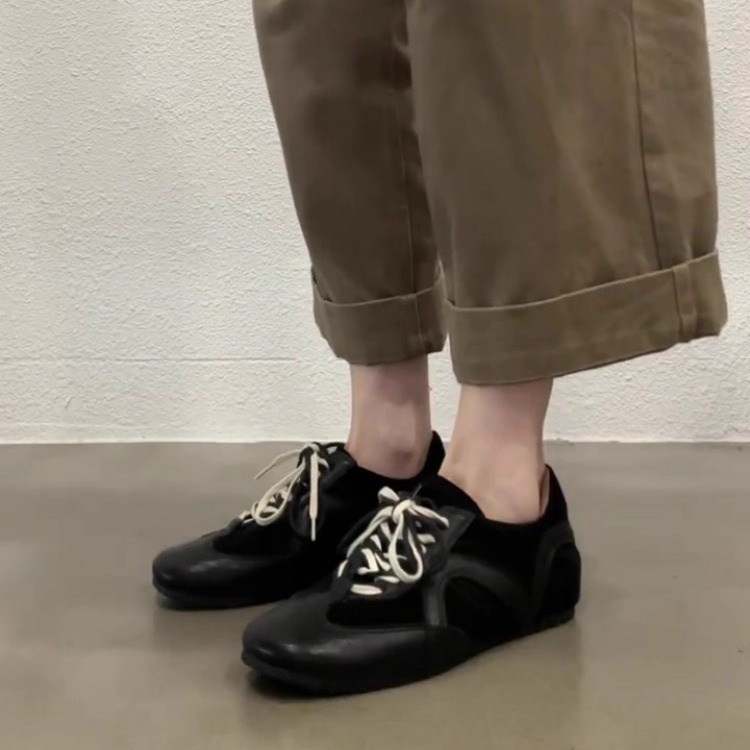 羊皮版~2025新款小众设计简约德训鞋女外穿增高舒适一脚蹬休闲鞋|undefined