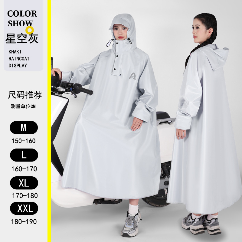 Impermeables con mangas largas, tormenta de cuerpo completo, coche eléctrico, hombres y mujeres engrosados, batería para adultos, coche eléctrico, poncho especial para montar