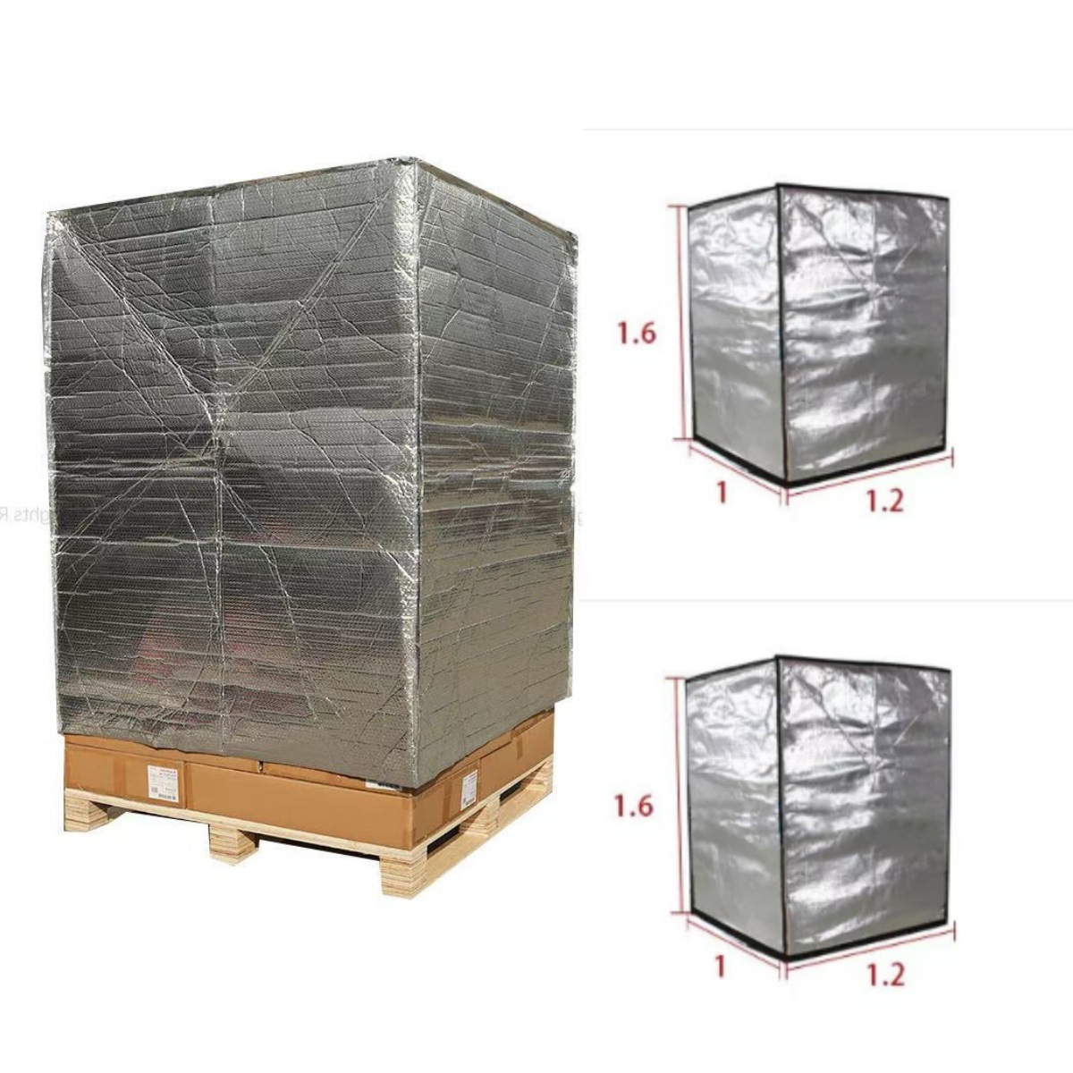 货物恒温保托温盘罩 气泡铝膜保温盖隔热栈板罩加厚铝鉑保温罩