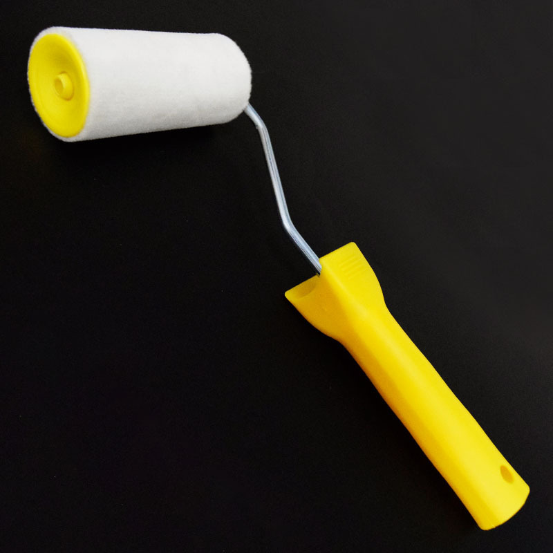 Cepillo de rodillo de lana real 30/40 de 4 pulgadas, pelo corto, pelo fino, 10 cm, cepillado y trazado, pintura en negrita