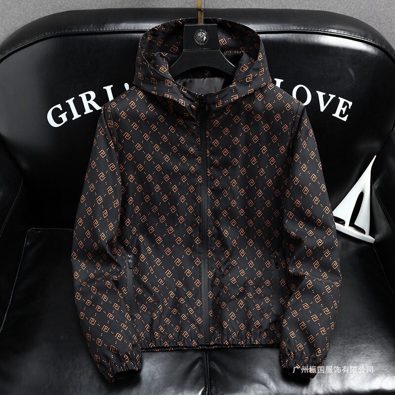 Cross-Border Men's Casual Jacket, Thin Youth Jacket, Spring and Summer Hooded 2025 New Spring Fashion Top Cross-Border Men's Casual Jacket, Thin Youth Jacket, Spring and Summer Hooded 2025 New Spring Fashion Top