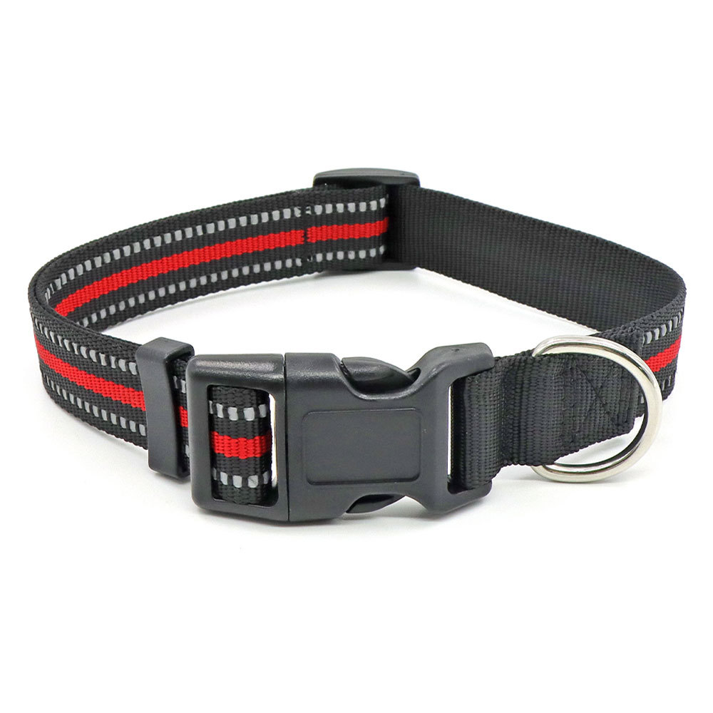 Productos para mascotas collar fuente de fábrica de collar de seda reflectante collar de mascotas collar de luz nocturna para perros grandes