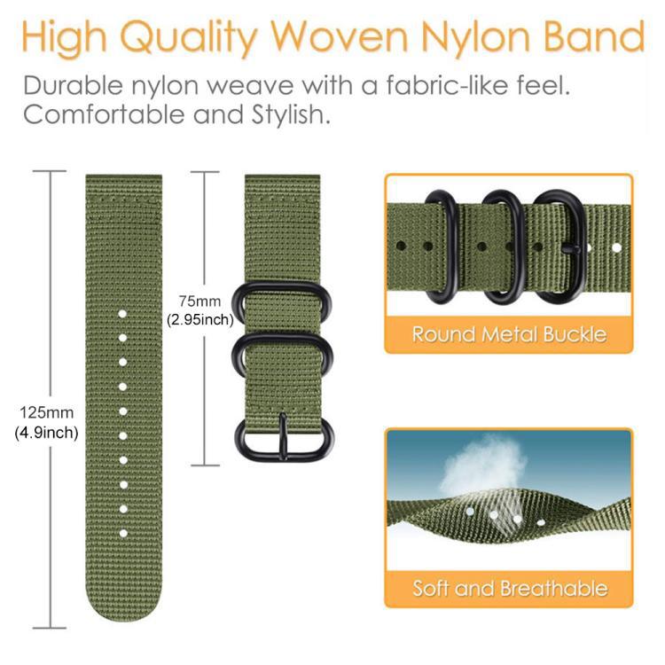 xDfind correa de lona de nylon 18mm / 24mm / 22mm / 20mm