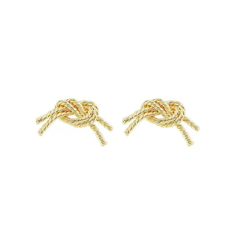 Brand retro small design earrings, silver 925 sample, French retro style