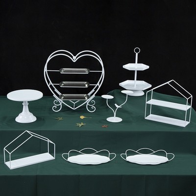 Decoración de mesa de postre de estilo europeo en forma de corazón estante bandeja de la torta decoración de la Mesa de la boda traje creativo té de la tarde Merienda rack