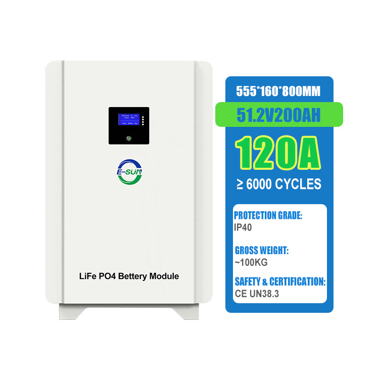 Batería de almacenamiento de energía de fosfato de hierro y litio de 51.2V 100Ah/200Ah/280Ah Gran capacidad 5 grados 10 grados 15 grados pueden