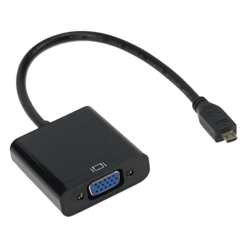 Fábrica al por mayor Micro HDMI a VGA Audio teléfono móvil/tablet HDMI a VGA 15CM