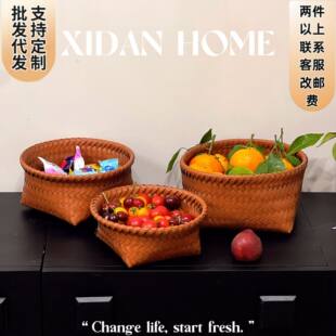 Hand-woven waterproof kitchen fruit basket, vegetable and egg basket, living room sundry storage box, desktop bathroom mask box