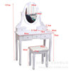 Modern and minimalistic dressing table for bedroom, bulb with light, internet celebrity