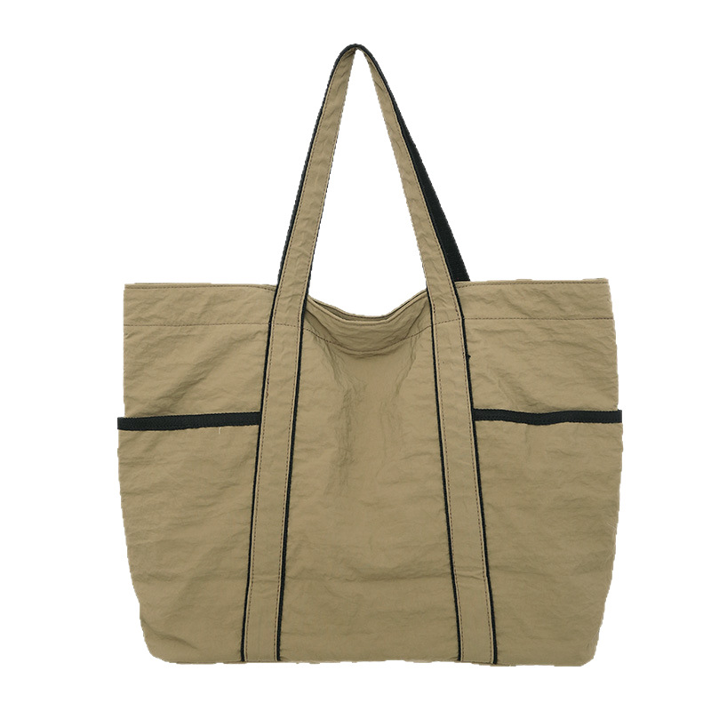 Nylon Tote Bag Large Capacity Women's 2025 New Simple Shoulder Bag Commuter Bag Retro Shopping Bag Handbag - Thumbnail 5