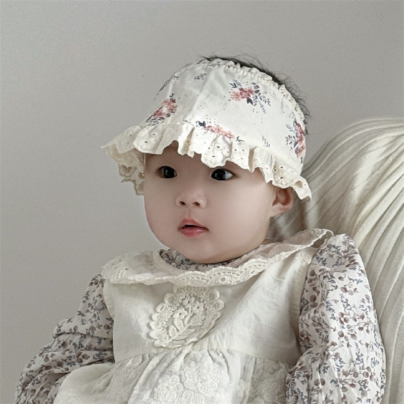 Sombrero de bebé Sombrero de neumáticos para bebés de verano Sombrero transpirable para recién nacidos delgado de algodón puro Sombrero de protección solar Sombra para mujer