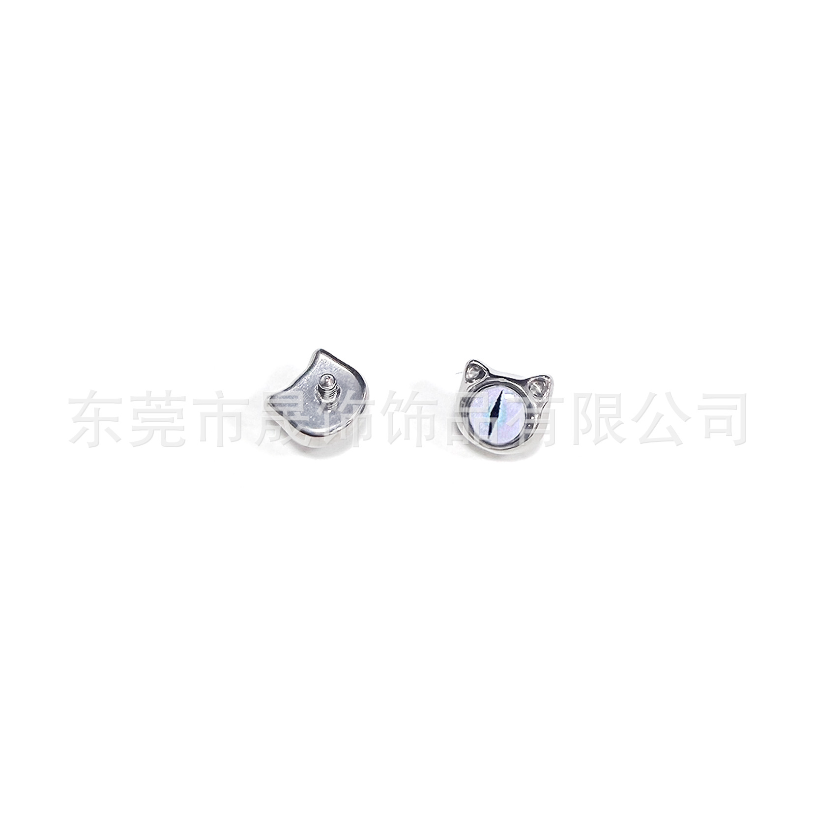F136钛合金小恶魔猫眼舌钉滴油竖瞳唇钉G23钛人体穿刺饰品舌饰品