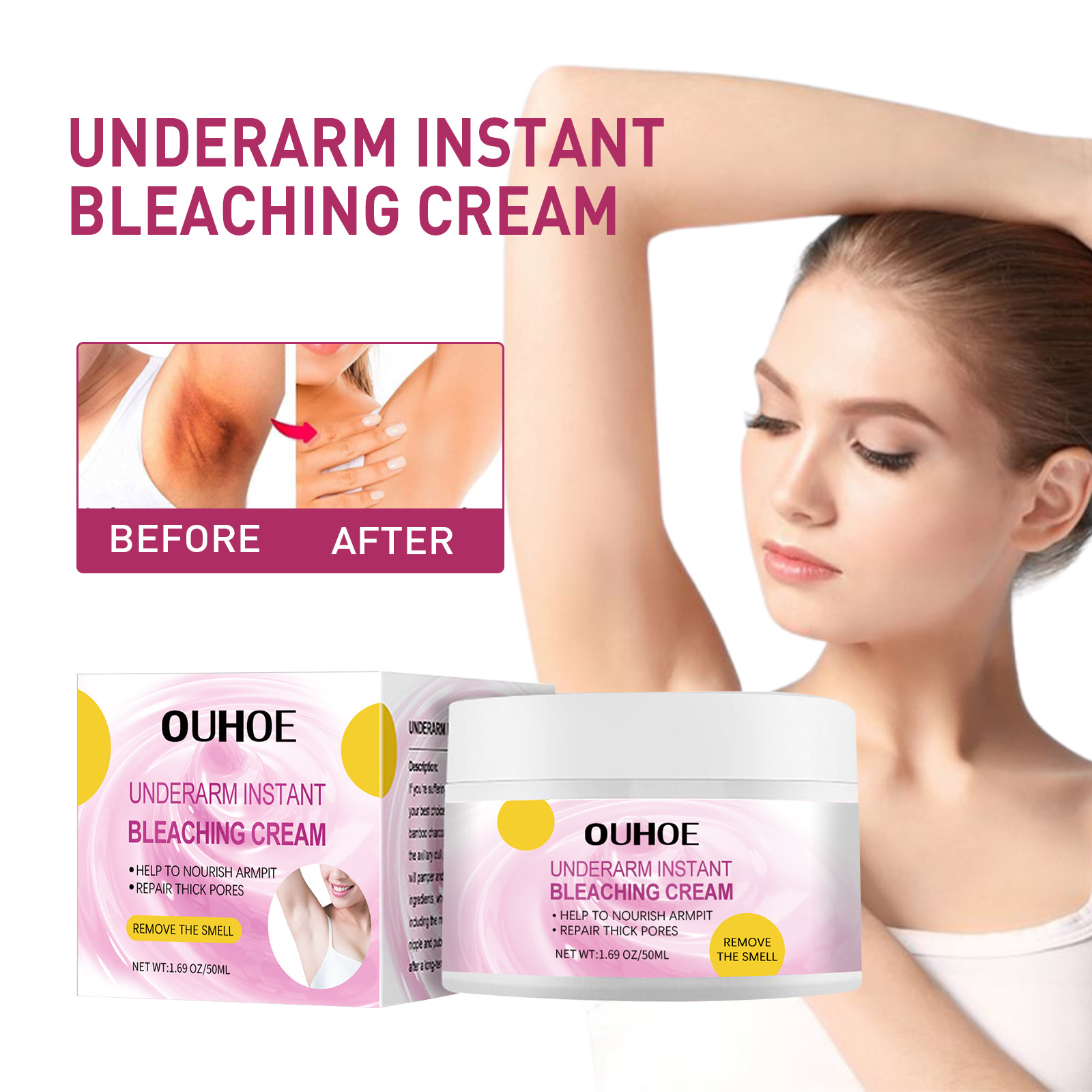 2024 Whitening Cream Repairs Underarm Elbow Knee Joint Blackness, Bri Tone, Moisturizes and_voghion.com