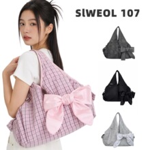 允真腋下新款IW同款蝴蝶结单肩小众10E7S托特包OL手提女包韩国大