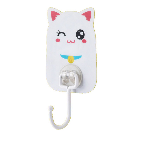 Cute cartoon hooks, home wall-mounted invisible adhesive hooks, bedroom bathroom door-back hangers, wholesale