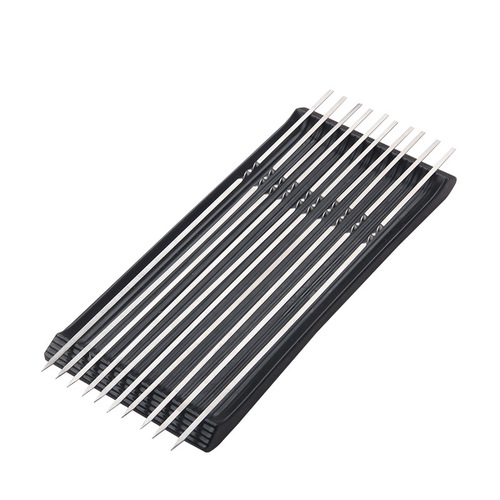 Wholesale 304 barbecue skewers stainless steel food grade grilling needles household barbecue forks barbecue flat skewers steel brazed meat skewers