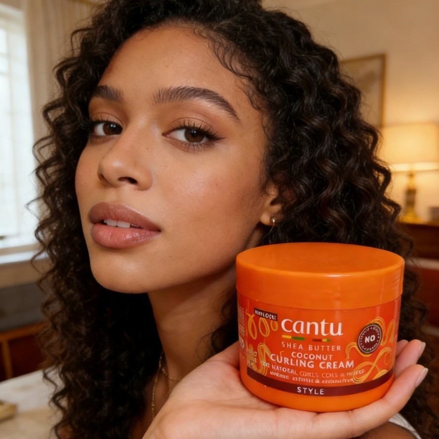 Crema de curling de coco de mantequilla de karité transfronteriza, crema de curling, hidratación y estilización, máscara de pelo suave anti-pellizante