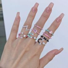 �պ�INS���¿�S925������ָŮ�ν�����ʯ��Ƕ���Լ�ԼŮ������