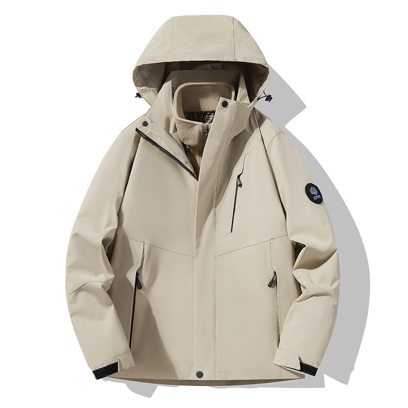 Ropa de trabajo de grupo tres armadillos de asalto hombre y mujer 3 en 1 impresión logo uniforme escolar abrigo impermeable al aire montañosa image 6