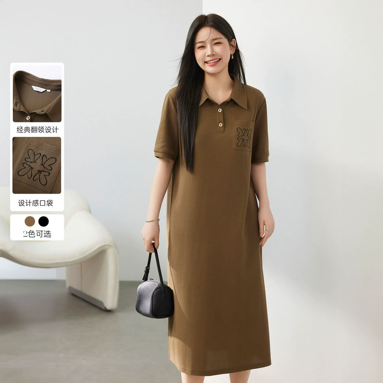 Слепое шоу большой размер женская повседневная ленивая свободная прямая крытая плотина тонкое платье жирное mm2024 летнее новое